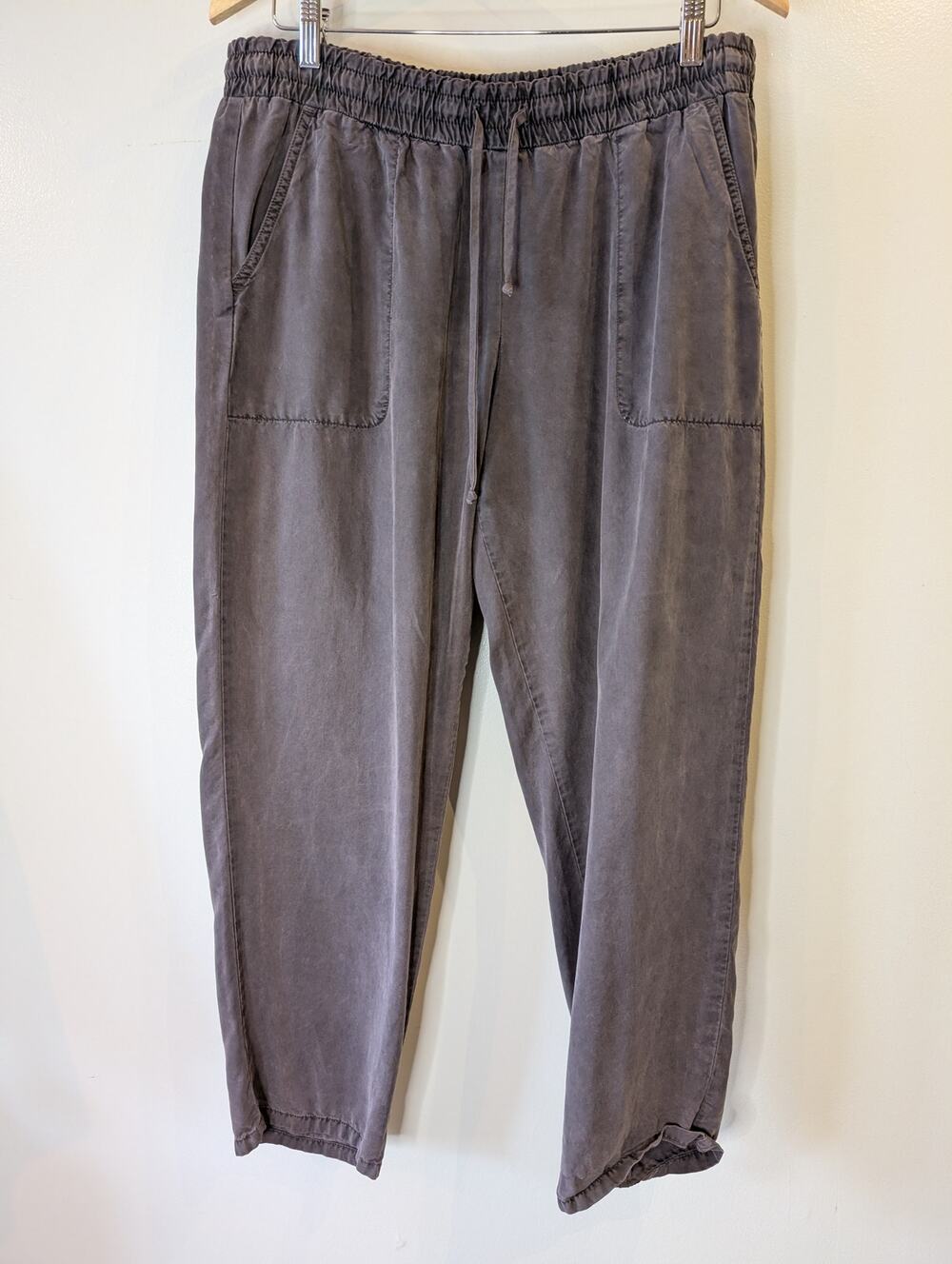 Cloth & Stone Anthropologie Tencel Jogger Trouser Washed Gray Relaxed XL